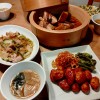 レンコン団子、白菜と豚肉のうま煮
