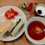 防災グッズの当選🎊　サンドイッチの朝食