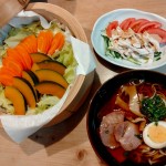 ラーメン🍜＆野菜の蒸籠蒸し