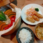 ロールかつと野菜の蒸籠蒸し