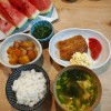 実家の野菜を使って
