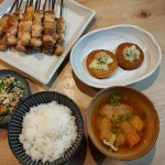 焼き鳥と大根ステーキ