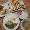 ピーマンと鶏ひき肉炒めごはん