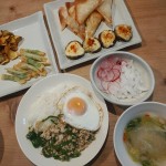 ピーマンと鶏ひき肉炒めごはん