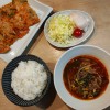 ユッケジャンスープとチジミ
