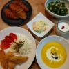 タラのフライとかぼちゃスープ